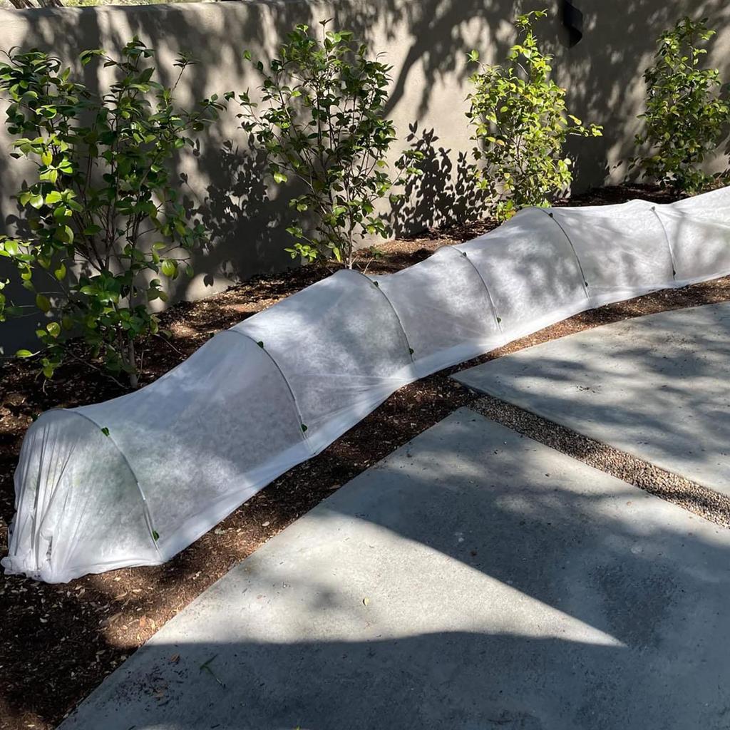 Arco da giardino per copertura a fila Telaio da serra regolabile Telaio curvo Pali flessibili Supporto di protezione per uccelli grandine ortaggi