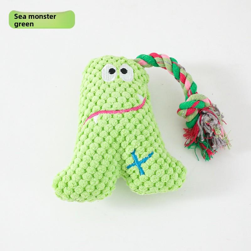 Hund Geräusche machendes Spielzeug - Reißfestes Samt Plüsch Baumwollseil Spielzeug für Unterhaltung und Entspannung.