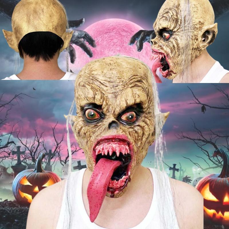 Halloween Mask Blood Ancestor Rubber Handmade Costume Prop
