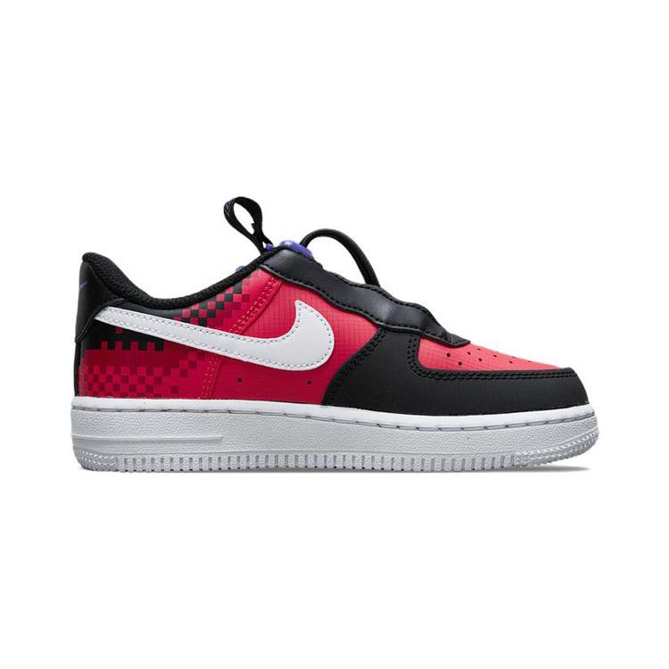 Nike Air Force 1 Toggle SE Casual Low top Kids' Skateboarding Shoes Black Red Children Aged 3 7 Years Old DN3322-600