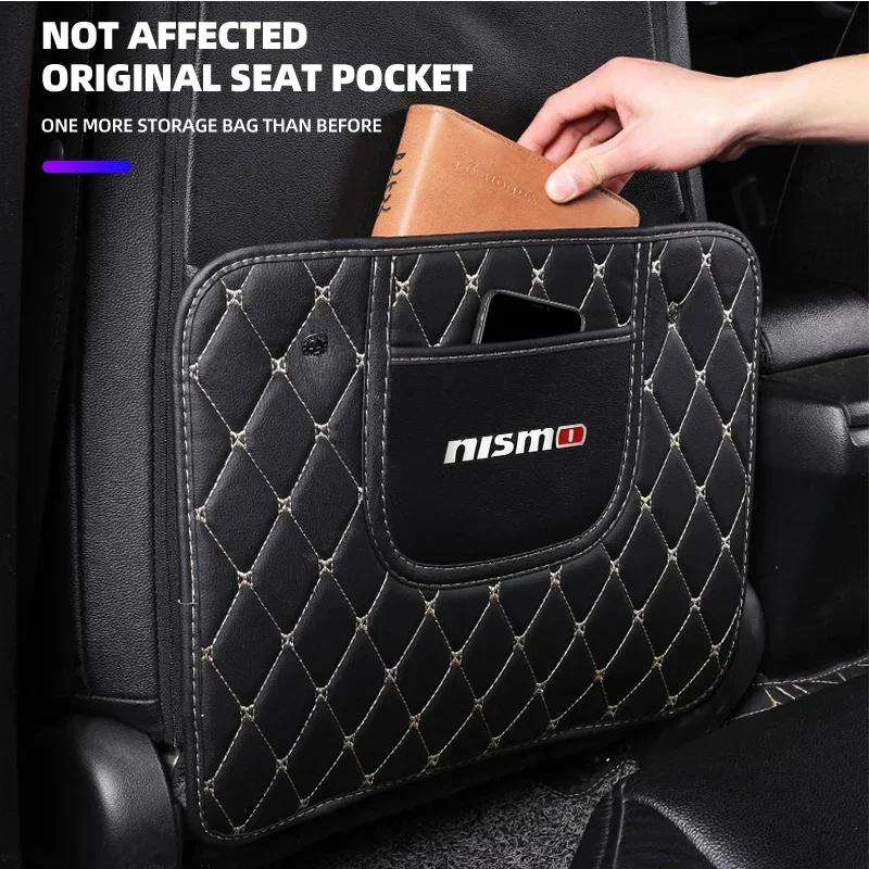 1pcs Car Rear Seat Back Anti Kicking Pads For Nissan Nismo Logo Tiida Teana Qashqai Juke X trail Note Almera Skyline Styling