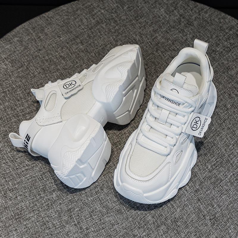 Сетчатые внутренние вставки увеличение высоты папины кроссовки женские весна и лето новые универсальные на платформе папины кроссовки студенческий перерыв 33