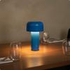 Mushroom Table Lamp Portable Power Retro Light Metal Body Cordless Bedside for