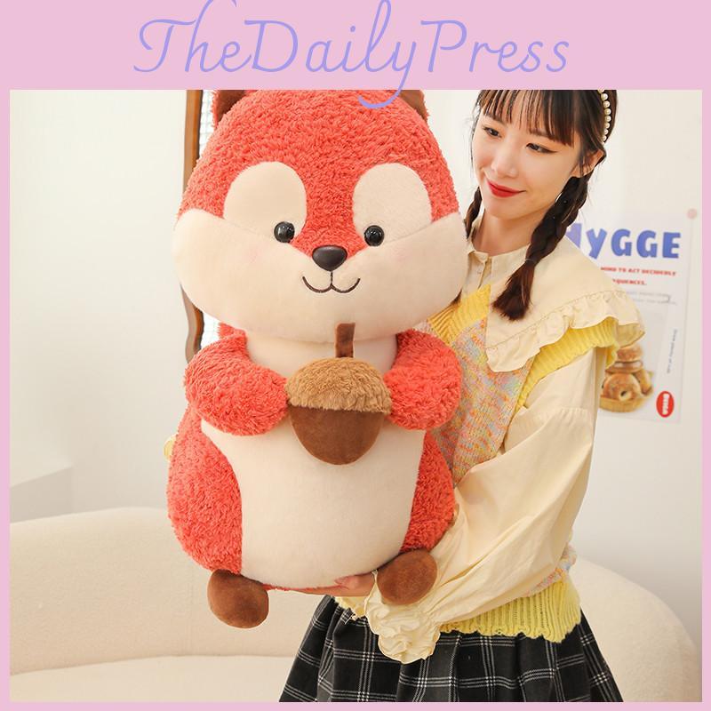Cartoon Plush Squirrel Toy Cute Stuffed Animal Dolls Decorations Gifts Kids
