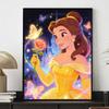 Disney 5D DIY All Diamond Art Painting Kit Belle Enchanted Rose Butterflies Castle Home Decor Gift