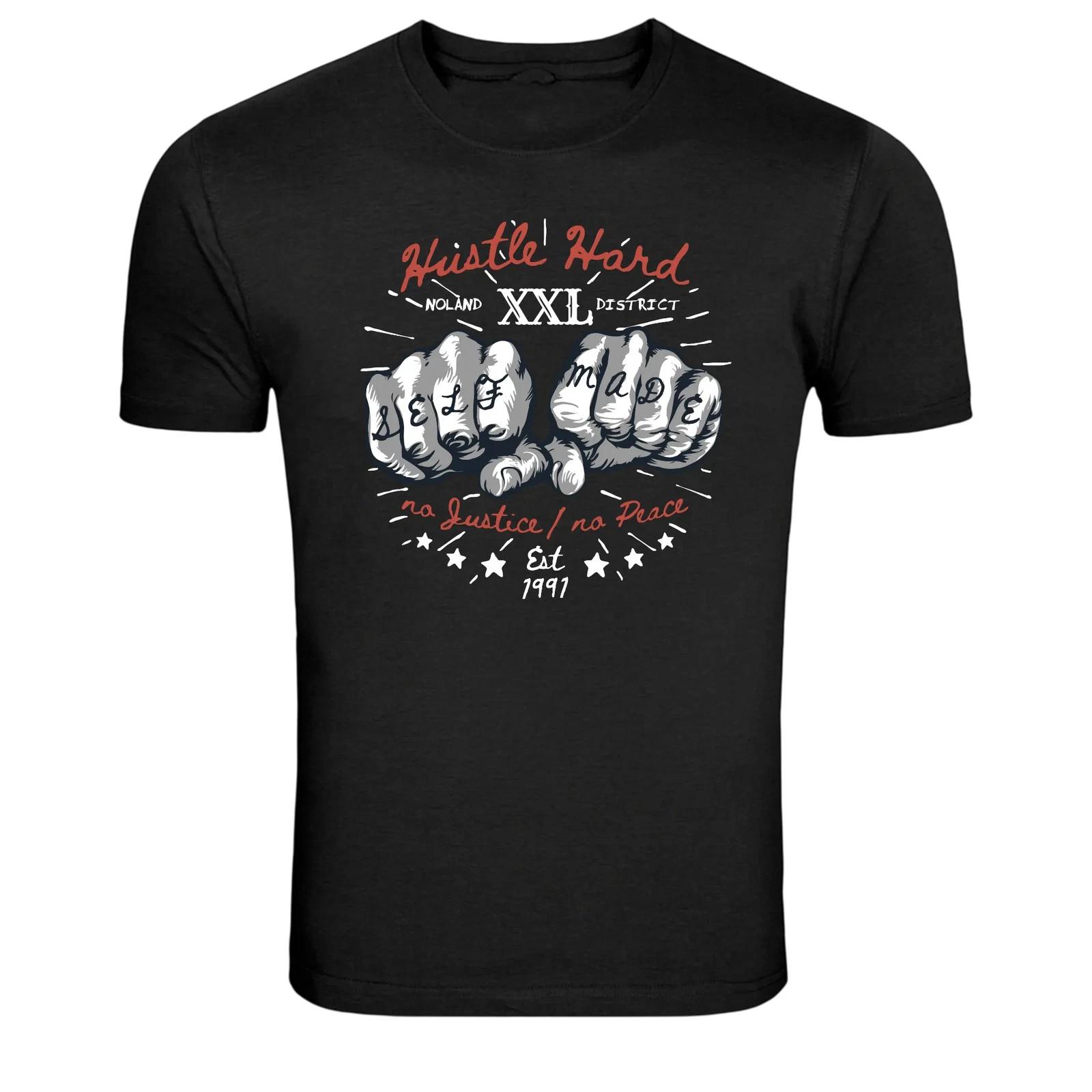 Hustle Hard Self Made Streetwear Graphic T-Shirt XL