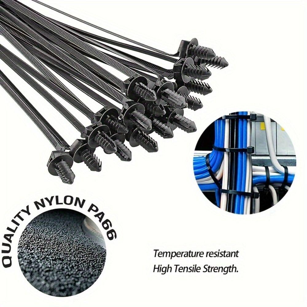 160PCS Reusable Design Wire Harness Clips Corrugated Pipe Cable Management Clips UTV Wiring