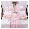 Gauze Table Runner Semi-Sheer Crinkle Table Runner Boho Rustic Decorations For Wedding Reception Bridal Shower Holiday Party