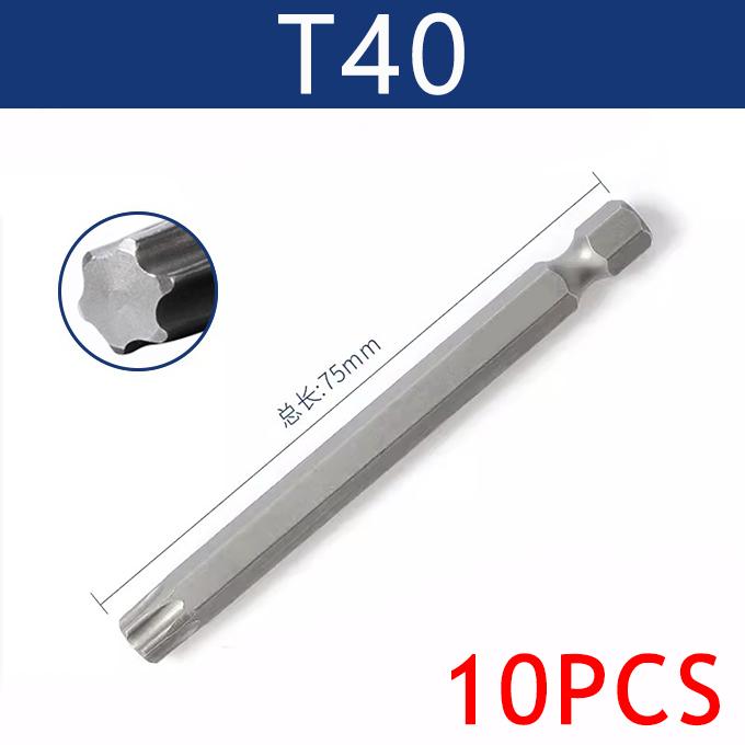 8/10 шт. Шестигранный хвостовик Torx для отвертки 75 мм Plum Магнитные биты Torx для отвертки T8 T10 T15 T20 T25 T27 T30 T40