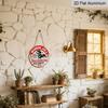 2D Flat, 1pc Aluminum Sign Decor, Retro "Be Careful with Sausage Dogs" Sign, 7.87in Decorative Wall Art Plaque with Red Border, Playful Sausage Dog