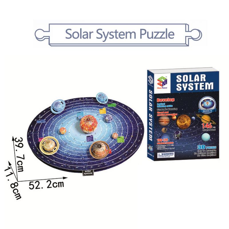 3D Объемный Пазл Глобус Восемь Планет Детские Образовательные DIY Ручная Сборка Игрушки Подарок