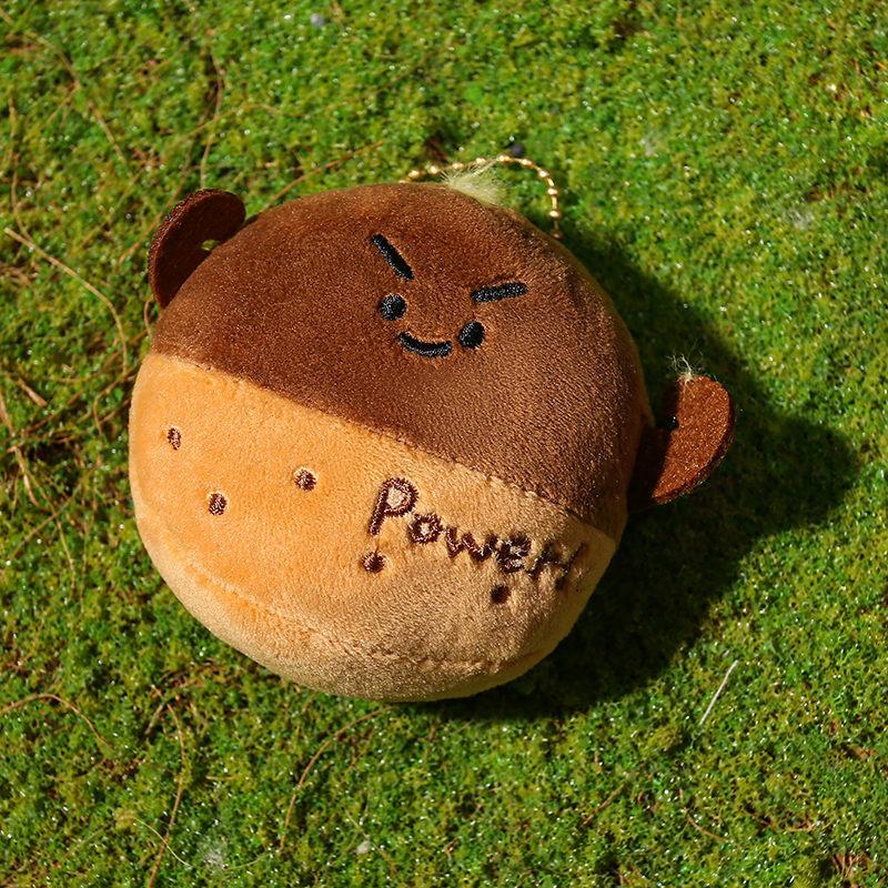 Cute Cartoon Food Plant Plush Toy Soft Teapot Morel Mushroom Coconut Tree Stuffed Doll Keychain Pendant Kids Birthday Gift Boys