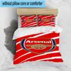Set Biancheria da Letto Stampato con Stemma Arsenal Football Club 3 Pezzi Chiusura con Zip Include 1 Copripiumino & 2 Federe Set Biancheria da Letto Arredamento Casa Regali
