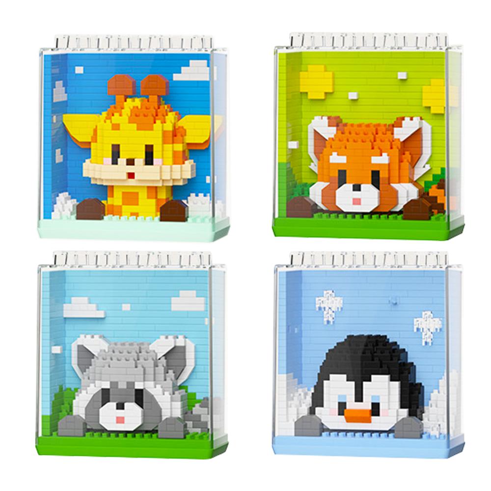 Non-Toxic Block Animals Building Blocks Capybara Tiger Penguin Educational Toy Gift Parent-Child Interaction Stem Learning Toys For Kid