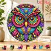 2D Flat Acrylic Sun Catcher, Ethnic Mandala Painted Owl-Themed Sun Catcher, Home And Garden Decor, Suitable for Christmas, Thanksgiving, Anniversary,