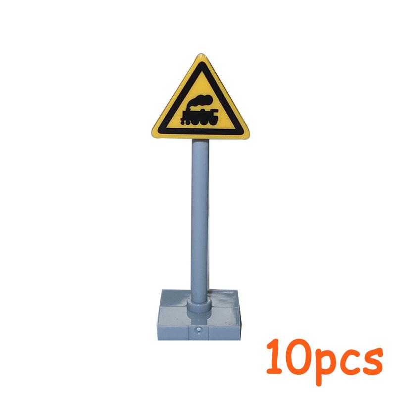 Non-Toxic Moc City Traffic Road Signs Signal Light Building Block Bike Bicycle Scooter Motorcycle Vehicle Scene Construction Accessories