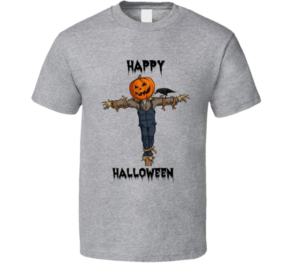 Happy Halloween Scarecrow T-Shirt Unisex Holiday Novelty Glam Funny Gift TShirt S