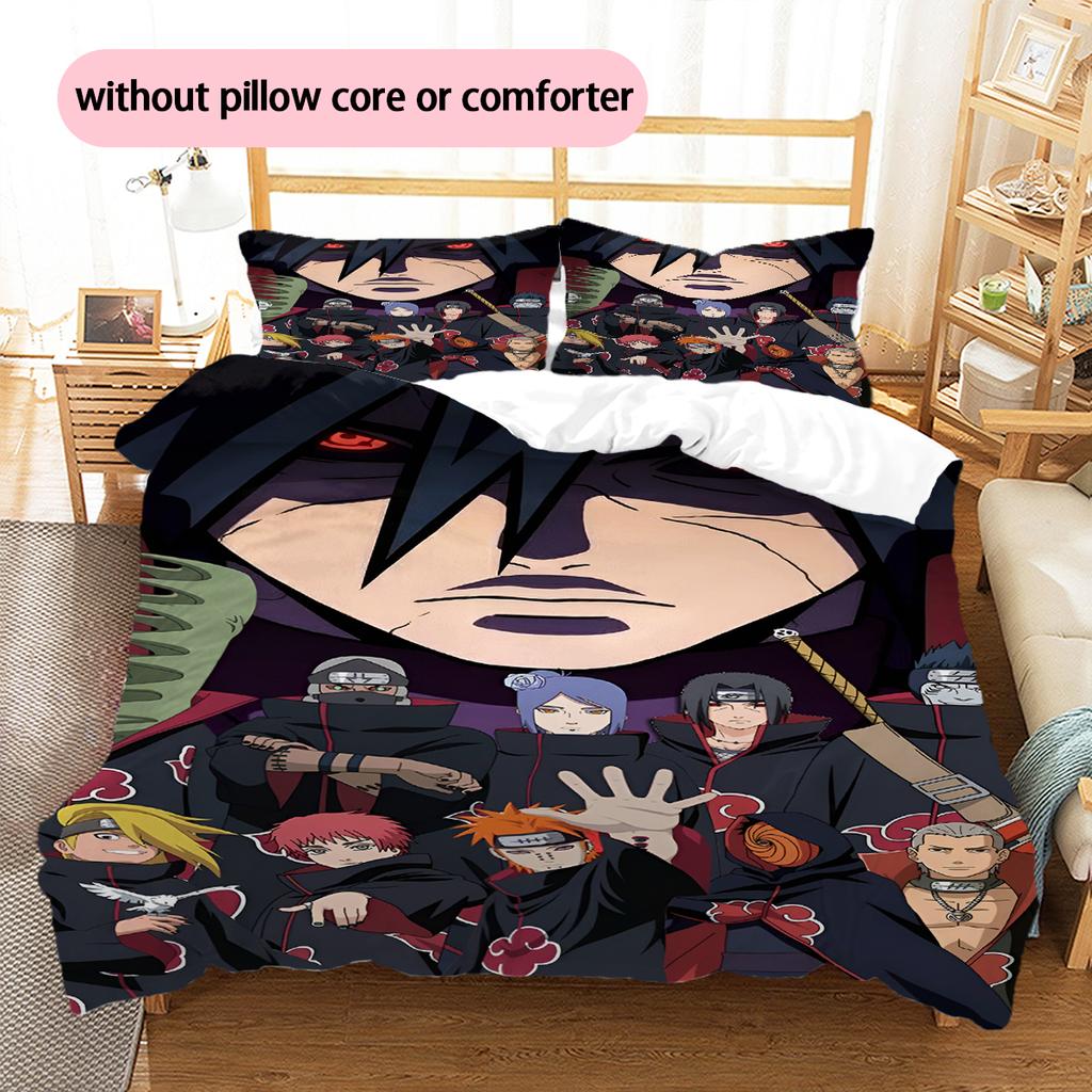 Cartoon Pattern Bedding Quilt Set Quilt Cover Pillowcase Home Decoration Birthday Gift (1 * Duvet Cover + 2 * Pillowcase, Without Core)