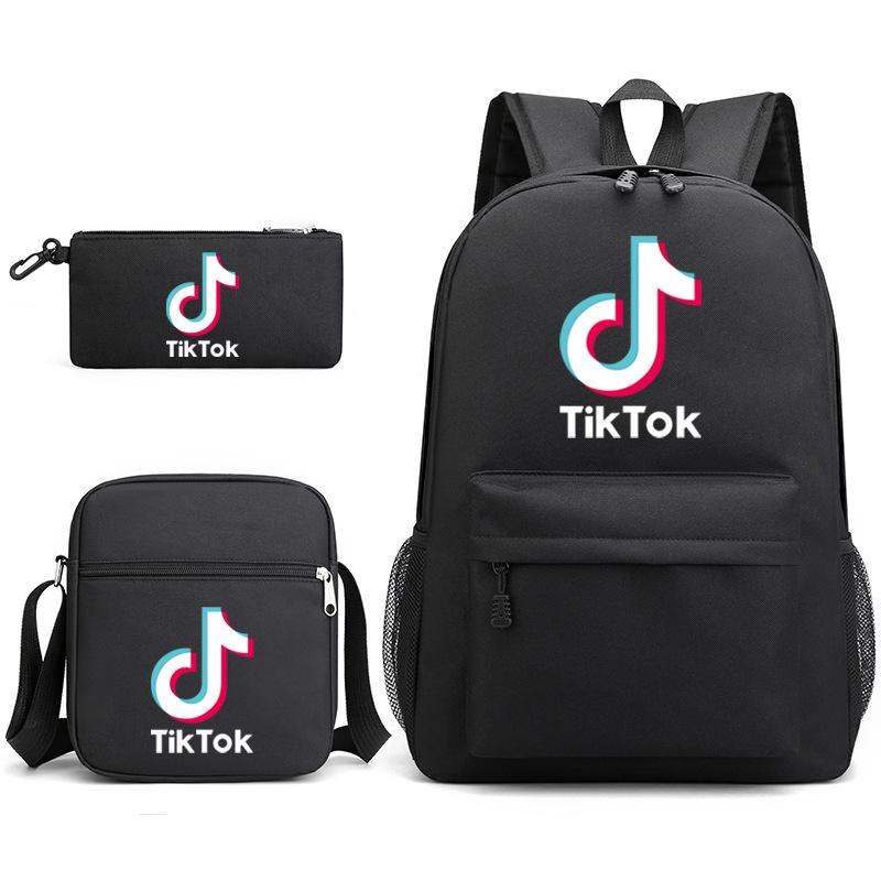 3-delige Schoolrugzakset voor Studenten Grote Capaciteit Oxford Stof Schooltas met Schouderband en Etui