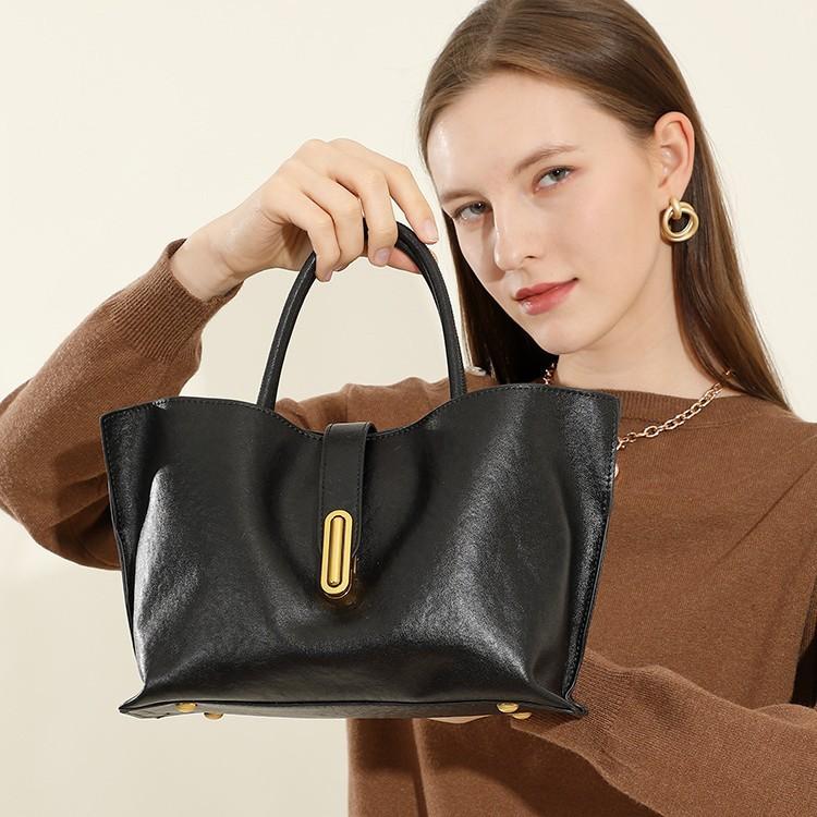Bags Women'S Head Layer Vegetable Tanned Cowhide Tote Bag Fashion Commuter Handbag Women'S Crossbody Bag