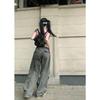 New Women's Cargo Pants, High Waist Wide Leg Straight Casual Trousers with Quick-Dry Fabric, Lightweight Summer American Retro Joggers