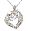 Glitter Unicorn Letter Printed Pendant Necklace Charm Chain for Women Kids Family Birthday Gift