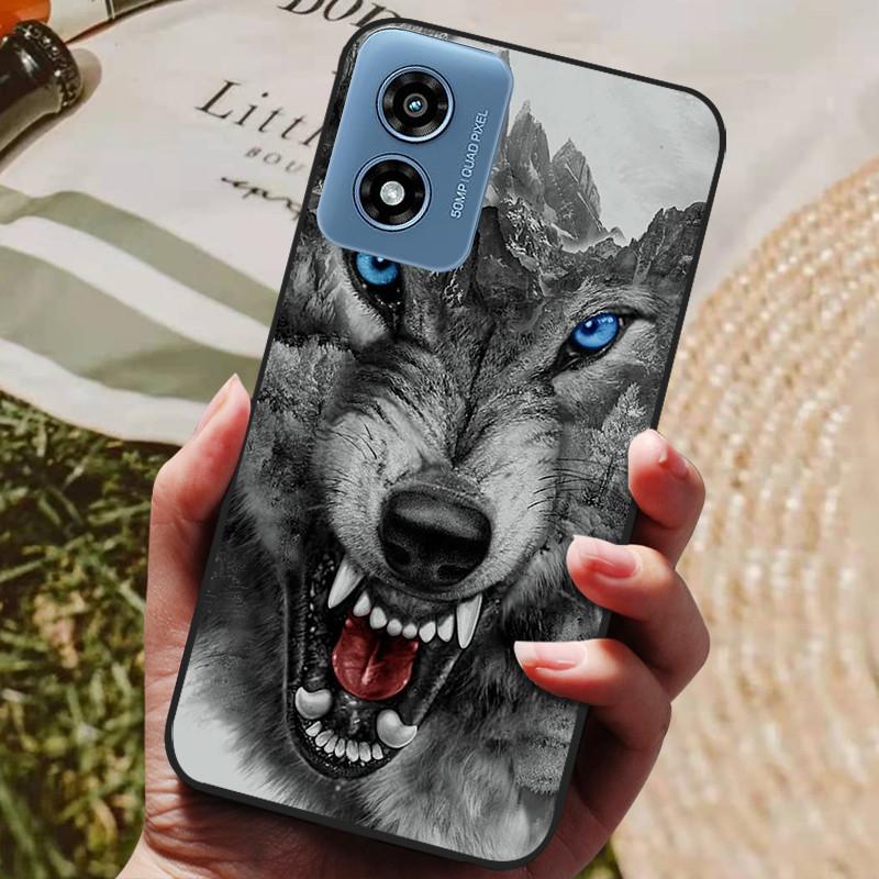 

For Motorola Moto G04 Case G 04 Cool Painted Silicone TPU Soft Cover for Moto G04 Cases MotoG04 Black Protective Phone Shells Moto G04