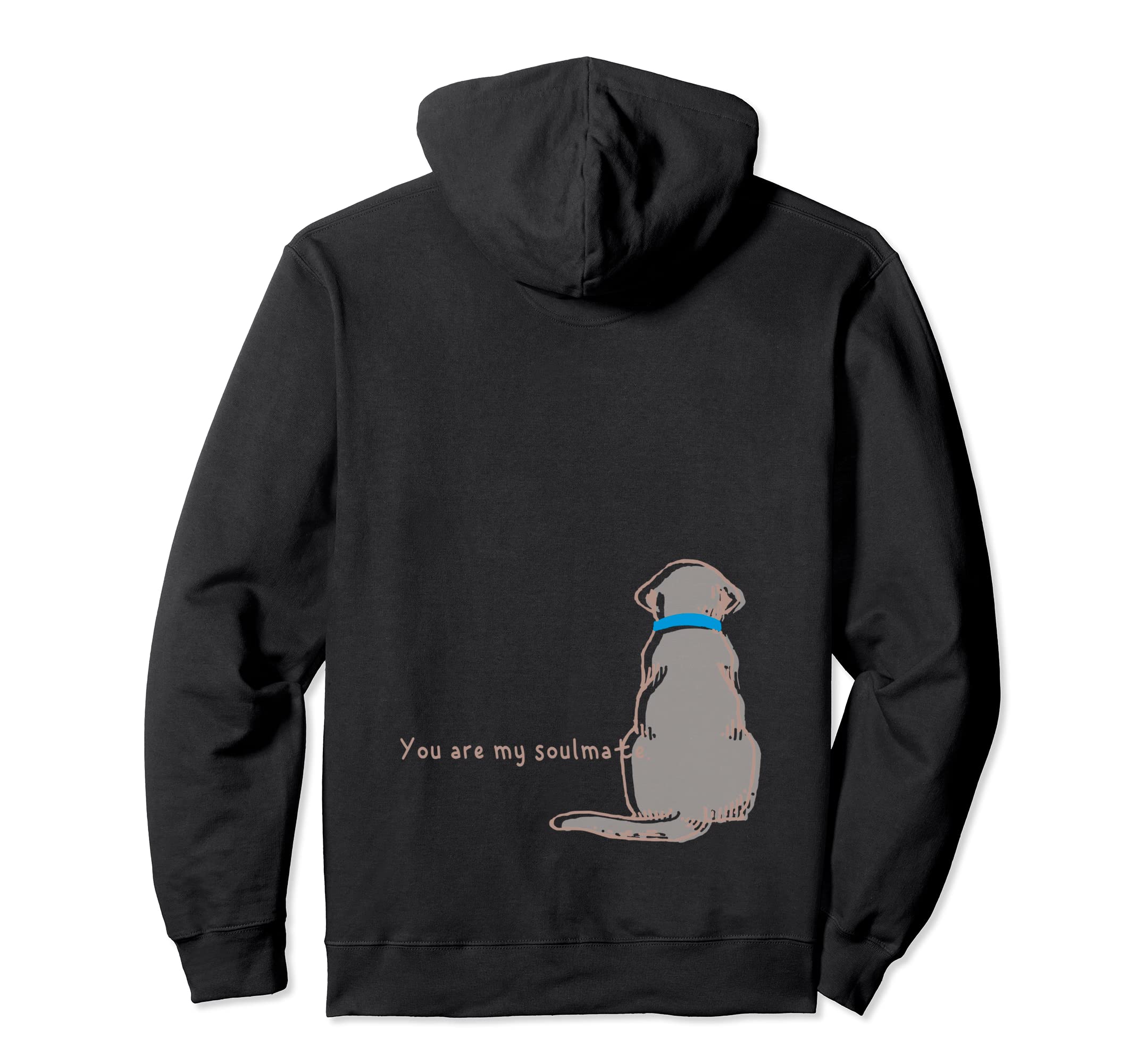 

Родственная душа Родственная душа Собака Лабрадор Ретривер Судьба Лучший друг Толстовка для мужчин и женщин (Назад Печать) чёрный