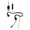 Elecom Bone Conduction Earphones with Microphone, Bone Conduction Headset, Wired, USB-A, Lightweight, No Pairing or Charging Required, Hands-Free, No