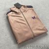 Chaqueta Deportiva con Cremallera Bordada de Mariposas, Cuello Alto Retro Trendy FOG para Hombres y Mujeres