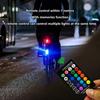 Wireless Flashing Lights, Motorcycle RGB Light, LED Anti-Collision Lights with Remote for Car and