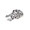Yousheng Cufflink Irregular Shape Polished Shine Finish Cufflink Studs Business Shirt Button Cover DIY Clothing
