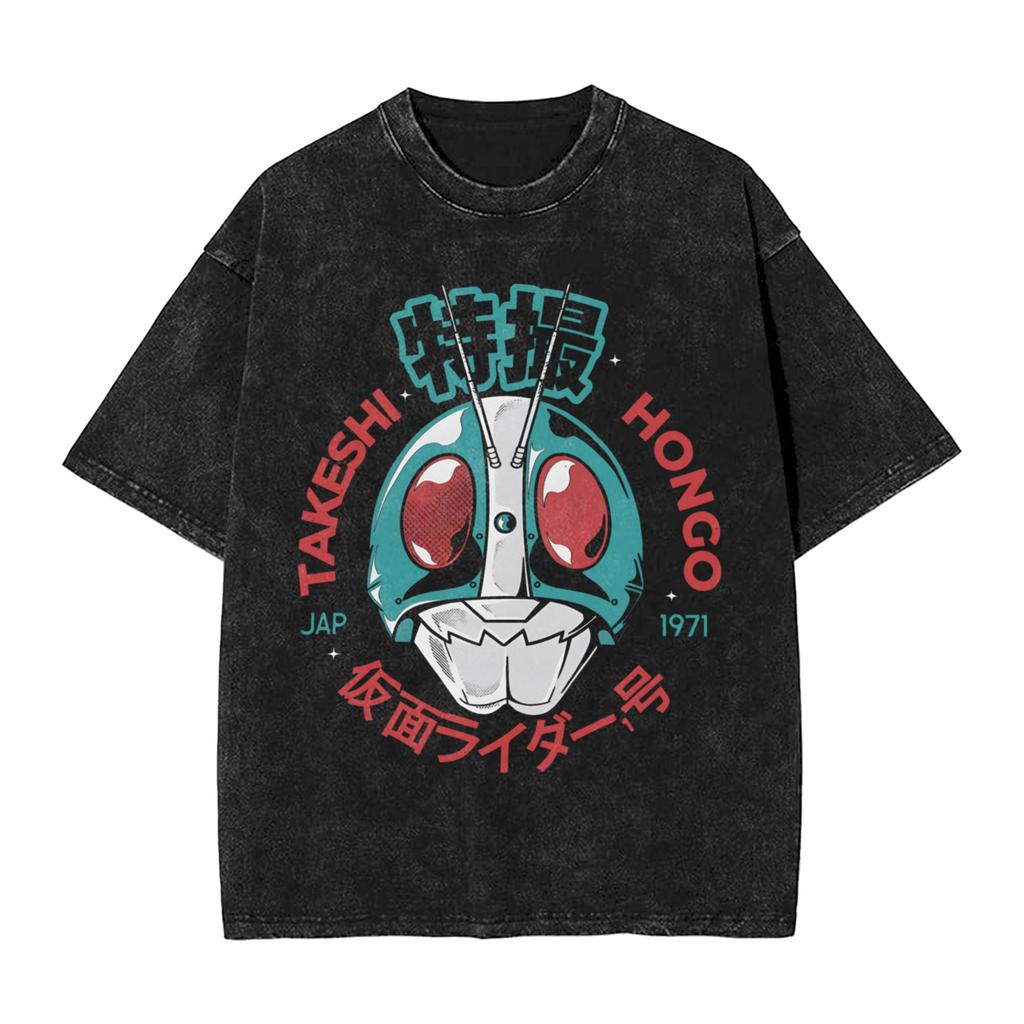 Kamen Rider Zornow Washed T Shirts Streetwear Hip Hop Fashion TShirts Tees Tops for Men Women 100 Cotton Harajuku Summer