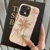 Pink Coconut Tree Pattern Phone Case For iPhone 17 Air 16 15 14 13 12 11 Pro Max 16e 16 17 Pro 15 14 Plus 13 Soft Cover Fundas