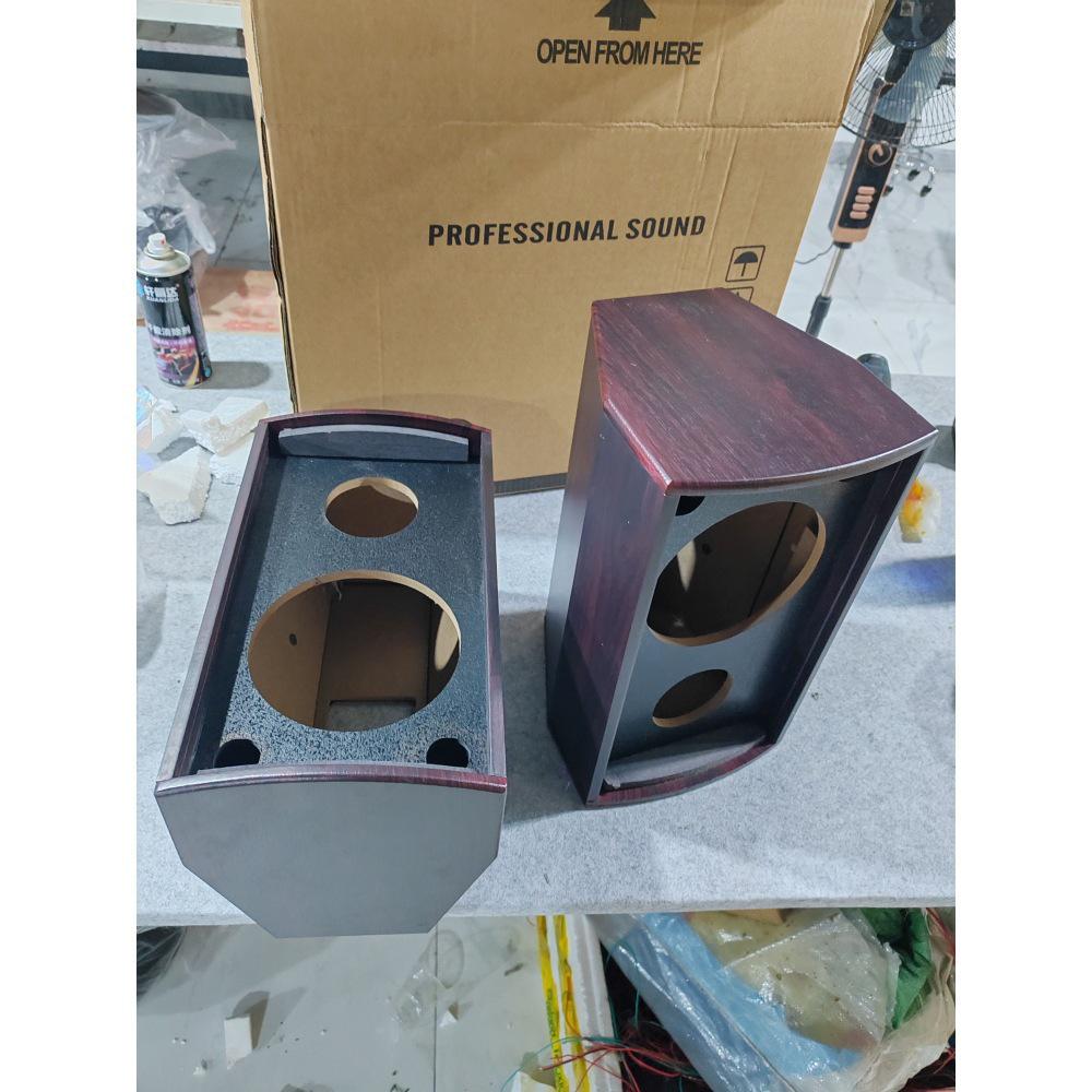 6.5-Inch Dual Speaker Cabinet with Accessories – DIY Empty Shell Wood Grain Single