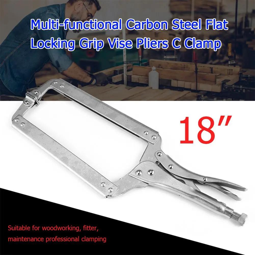 Adjustable Locking Pliers with Swivel Pad & Tenon Locator for Woodworking - Durable Steel Alloy Hand Tool for Carpentry DIY
