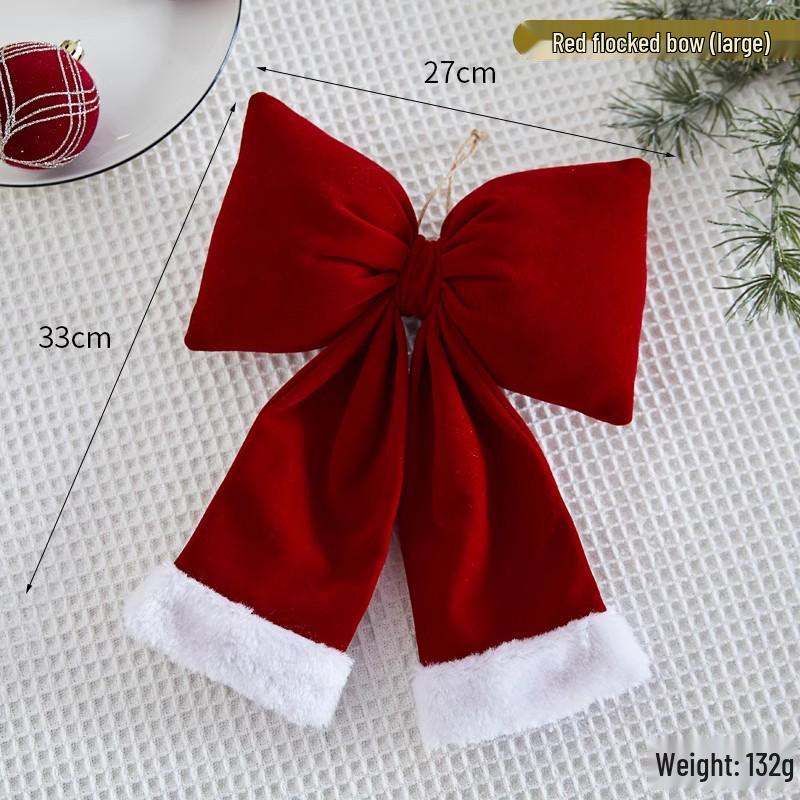 Hand-Painted Wine Red Christmas Ornament - Flocked Hanging Ball for Trees, Hotels, Malls, and Window Displays