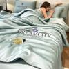 Class A Ice Silk Cooling Summer Quilt 4-Piece Set: Lightweight Embroidered Air Conditioning Quilt