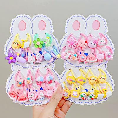 10 sztuk śliczna kokardka elastyczna opaska do włosów Cartoon dziewczyny gumka do włosów śliczny kucyk Holder gumki do włosów gumka dzieci guma do włosów Scrunchies