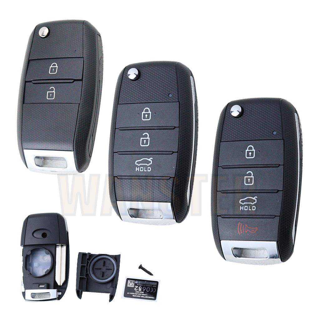 3 Buttons Replacement Car Key Case Cover Fob Housing For Kia Kia K2 K3 K5 Carens Cerato Forte Cadenza Car Flip Folding Key Shell