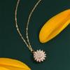 Zircon Necklace Can Be Turned Pendant Clavicle Chain Campus Style Simple Jewelry