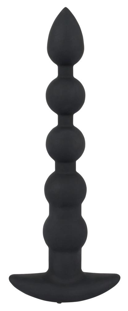 Vibrating Butt Plug Beads - Black Velvets