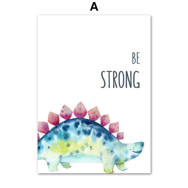 

Динозавр стегозавр трицератопс настенная живопись на холсте плакаты на скандинавскую тему и принты настенные панно для детской комнаты Декор для детской комнаты 21cm×30cm NoFrame