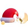 Santa Claus Climbing Window Light-Up Hat Figurine - Christmas Outdoor Inflatable Decoration