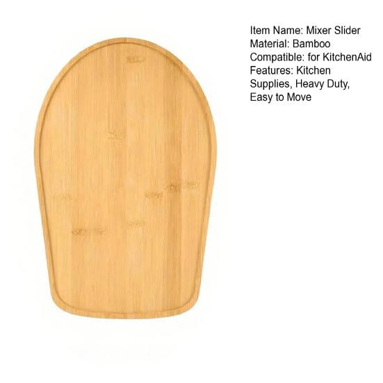 Mixer Slider for KitchenAid Stand Mixer Heavy Duty Bamboo Appliance Sliding Mat Kitchen Countertop Wooden Mixer Moving Tray