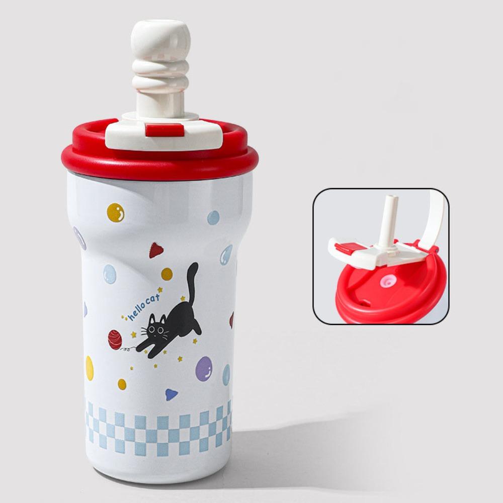 

New 600ml Vacuum Cup 316 ceramic Cartoon Insulated Cup Large Capacity Stainless Steel Water Mug 50ml