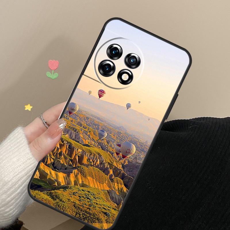 Hot Air Balloon Travel Mountain Cover For OnePlus 12 13 11 12R 13R 9 10 Pro 8T 9RT 10T 10R Nord CE 4 2 3 Lite N20 N30 Case