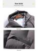 Men's Hooded Cotton-Padded Jacket for Autumn/Winter - Thick, Solid Color, Large Size Casual Wear