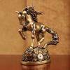 1Pc Chasing Wind Horse Figurines Brass Solid Desktop Decoration Handicrafts Antique Zodiac Animal Miniatures Ornament