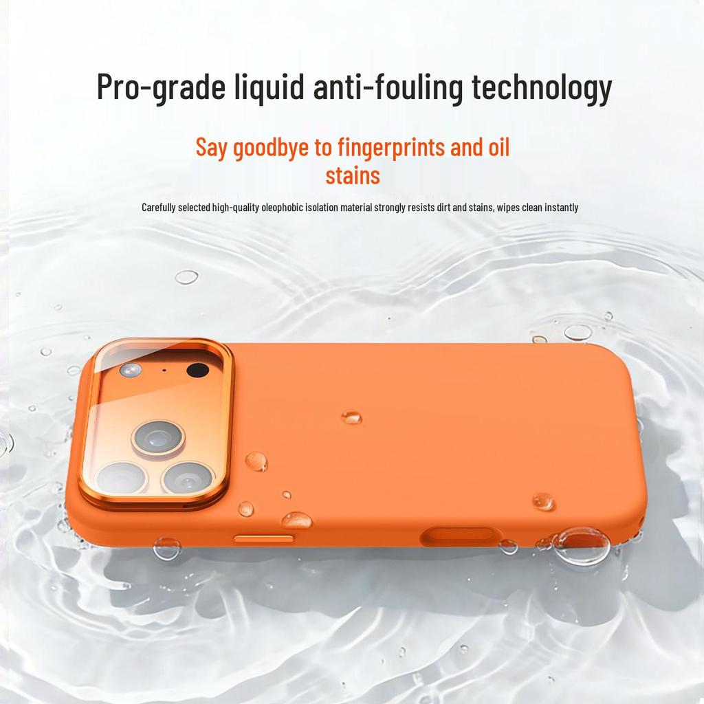 iPhone 17 Pro Max Magnetic Lens Holder Liquid Silicone Drop-Proof Case